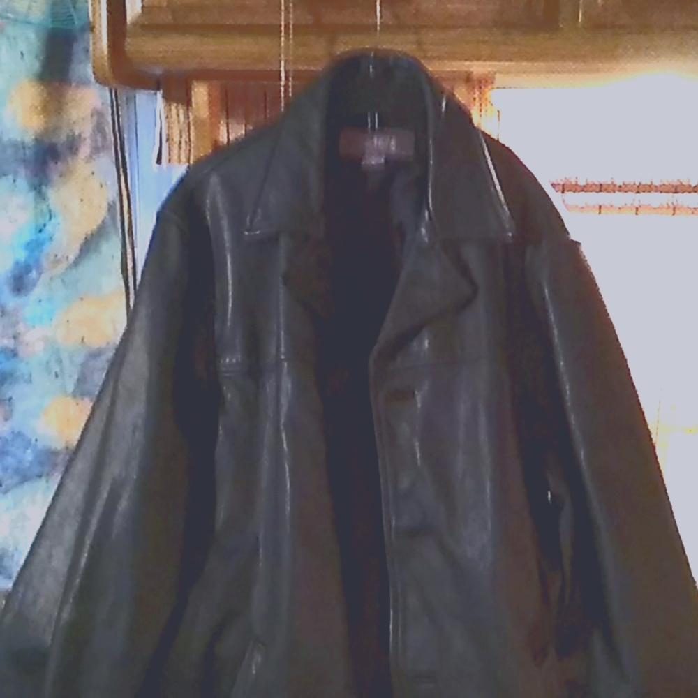 My large mens genuine leather jacket.